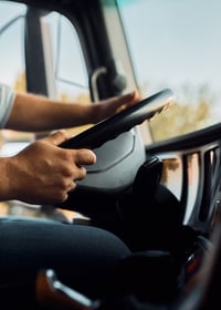 Autonomous truck on the road